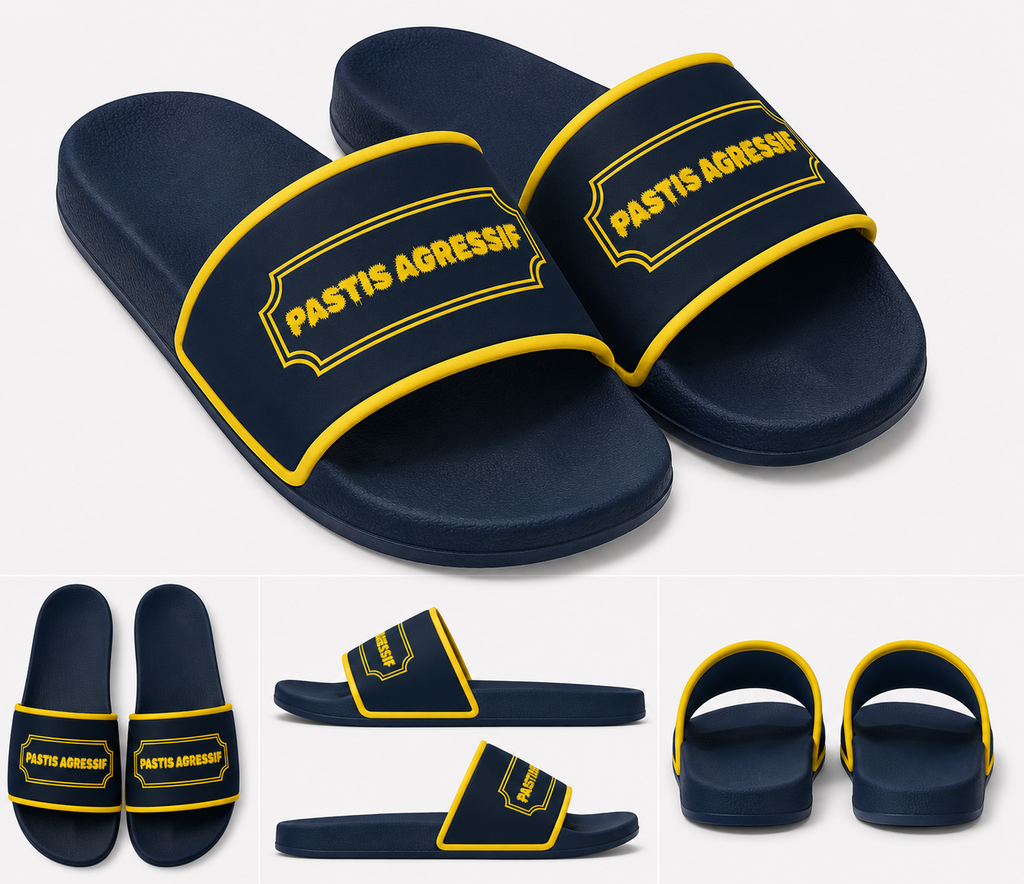 Claquettes logo "Pastis Agressif"