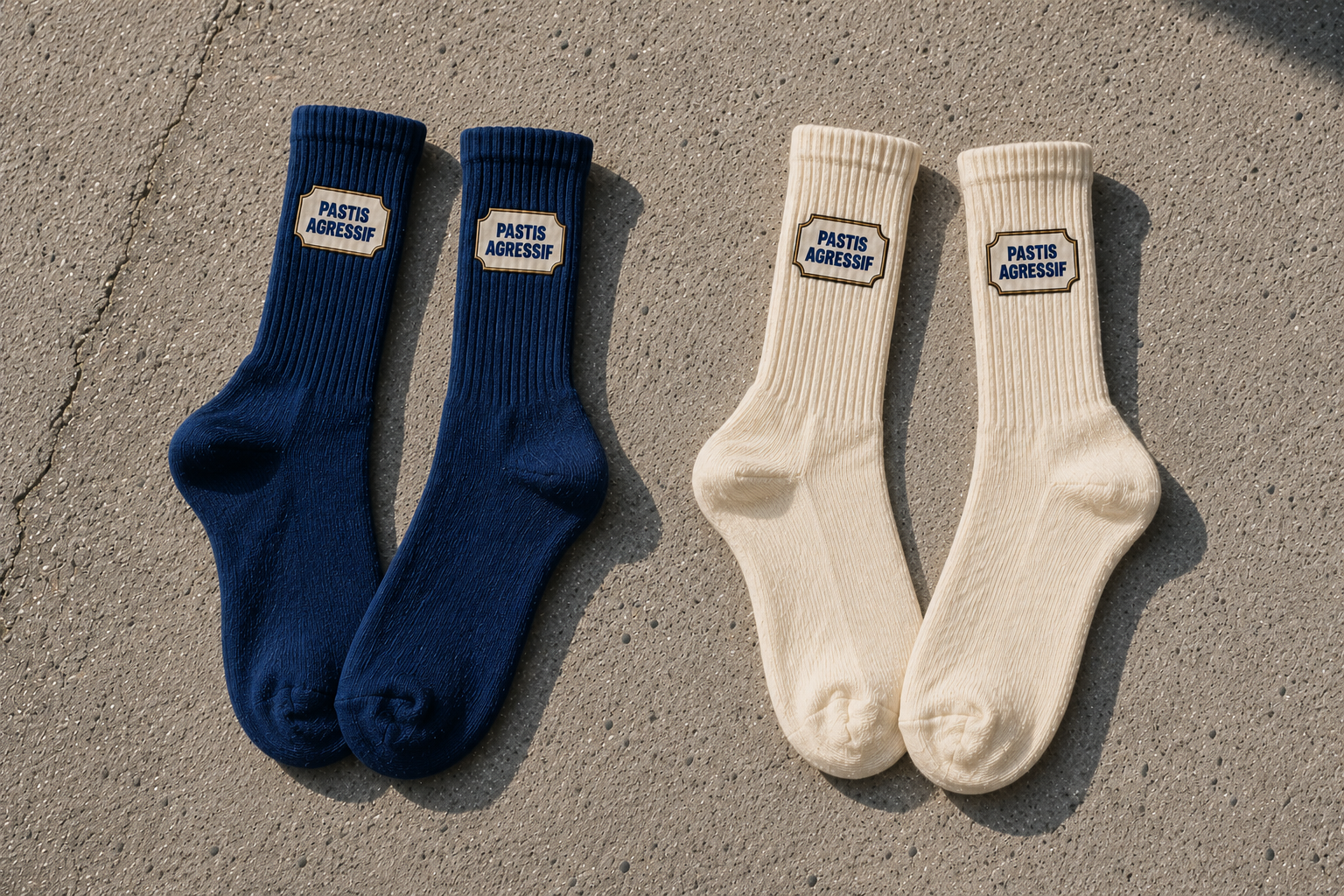 Chaussettes logo "Pastis Agressif"